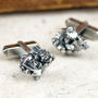 Mineral Solid Sterling Silver Cuff Links, thumbnail 1 of 5