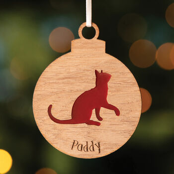 Personalised Wooden Pet Bauble, 2 of 5