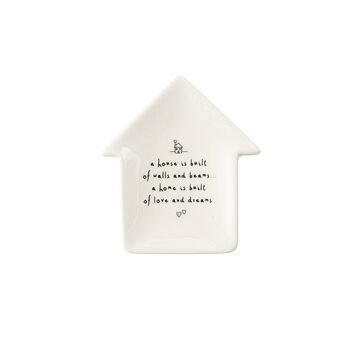 Ceramic House Shaped Trinket Ring Dish With Gift Box, 2 of 5