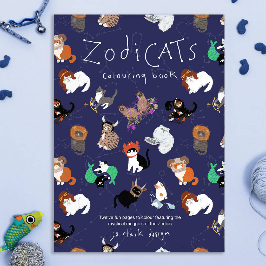 Colouring Book Cats Star Signs Of The Zodiac Booklet, 1 of 6