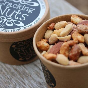 Christmas Gift Box Six Tubs Of Freshly Roasted Nuts, 10 of 10