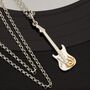 Personalised Sterling Silver Electric Guitar Necklace, thumbnail 1 of 10
