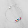 Silver Or Gold Rainbow Gemstone Cluster Bracelet, thumbnail 4 of 6
