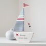 Personalised Sailing Boat For A New Baby Or Christening, thumbnail 1 of 6