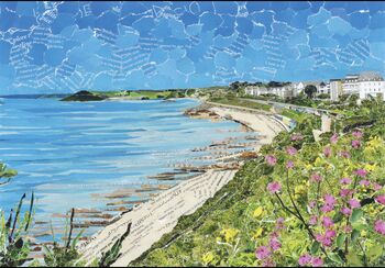 Falmouth, Castle Beach, Cornwall Collage Art Print, 2 of 5