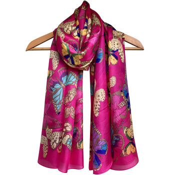 Large 'Beautiful Butterflies' Pure Silk Scarf, 2 of 5