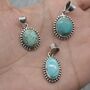 Turquoise Pendant: Sterling Silver, December Birthstone, thumbnail 1 of 6