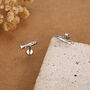 Sterling Silver Trout 16 G Flat Back Labret Earrings, thumbnail 5 of 12