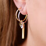 Mismatched Moon And Star Charm Hoop Earrings, thumbnail 1 of 6