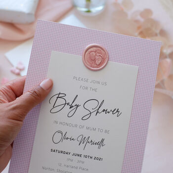 Pink Girls Baby Shower Invitations, 7 of 7