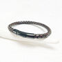 Braided Cowhide And Stainless Steel Bracelet Gift For Him, thumbnail 7 of 11