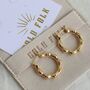 18 K Gold Filled Small Gold Bamboo Hoop Earrings, thumbnail 1 of 6