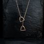 Personalised Stirrup Necklace, Silver, Gold Or Rose Gold, thumbnail 4 of 12