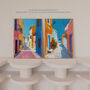 Set Three Wall Art Prints Colourful Village Sea Greek, thumbnail 6 of 7