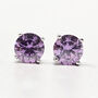Alexandrite Moissanite Crystal Sterling Silver Earrings, thumbnail 1 of 6