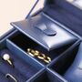 Navy Two Tier Jewellery Box, thumbnail 4 of 5