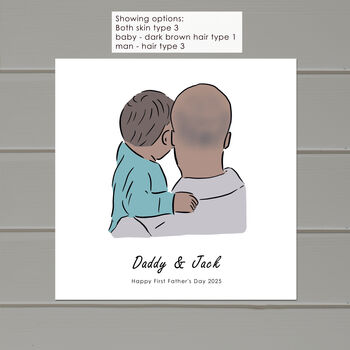 Personalised First Father's Day Keepsake Card, 4 of 6