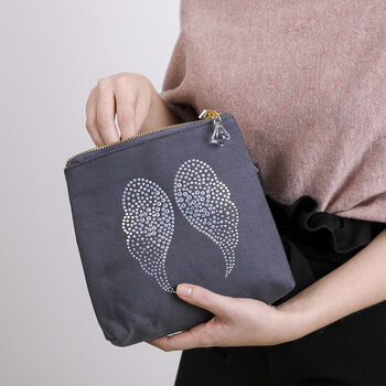 Angel Wings Sparkly Make Up Bag, 2 of 6