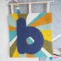 Personalised Punchneedle Blue Letter Wall Art, thumbnail 2 of 3