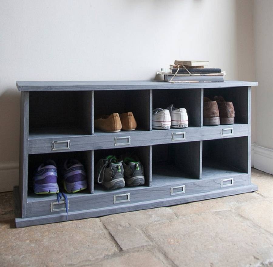 Charcoal Grey Wooden Shoe Locker By Garden Selections
