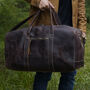 Genuine Leather Duffel Travel Bag, thumbnail 1 of 7