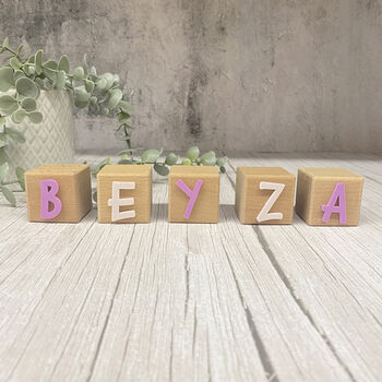 Personalised Baby Name Blocks Nursery Decoration, 4 of 9