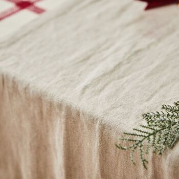 Personalised Traditional Christmas Natural Table Runner, 2 of 3