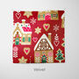 Red Gingerbread House Christmas Cushion, thumbnail 7 of 7