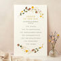 Wildflowers Wedding Order Of The Day Sign, thumbnail 1 of 3