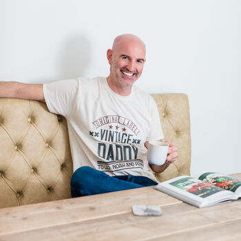 Personalised Men's Daddy T Shirt Vintage, 9 of 10