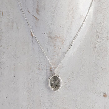 Silver Fingerprint Nugget Pendant, 7 of 7