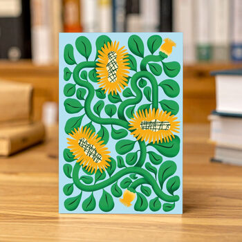 Floral Sunflowers Greeting Card, 2 of 3