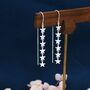 Star Cascade Threader Earrings In Sterling Silver, thumbnail 1 of 12