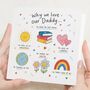 Why I Love Daddy Birthday Card, thumbnail 1 of 7