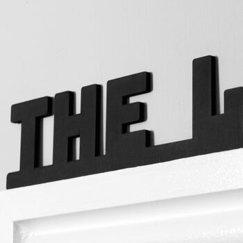 The Loo Sign: Black Door Topper With Adhesive Dots, 2 of 4