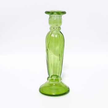 Recycled Glass Candle Stick 22cm Tall, 5 of 5