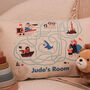 Personalised Polar Sea Cushion Story Time Or Nursery Gift For Kids Room, thumbnail 7 of 8