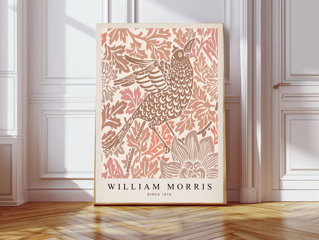 William Morris Peach Bird Art Print, 1 of 4