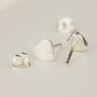 Mother Of Pearl Tiny Heart Stud Earrings, thumbnail 1 of 5