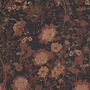 Deco Blooms Brown Stripe Border Midweight Scarf, thumbnail 3 of 3