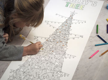 Personalised Colour In Christmas Tree Poster, 2 of 5