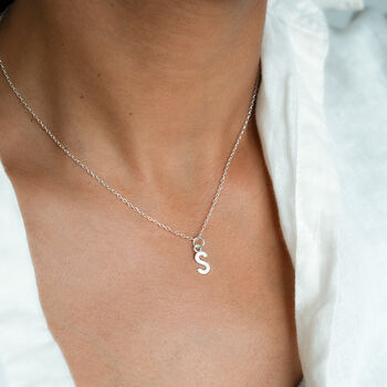 Sterling Silver Initial Necklace, 10 of 11