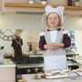 Personalised Grey Deer Child Chef Apron And Hat Set, thumbnail 5 of 5