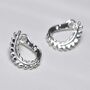 Sterling Silver Laurel Hoops, thumbnail 5 of 6