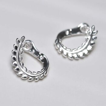 Sterling Silver Laurel Hoops, 5 of 6