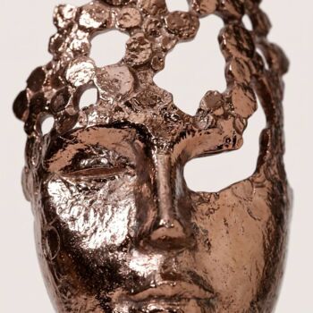 Abstract Face Sculpture Rose Gold Decorative Bust, 6 of 9
