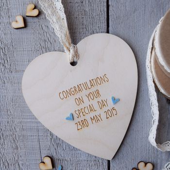 Personalised Twins Naming Day Or Christening Heart, 6 of 7