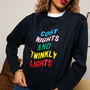 'Cosy Nights Twinkly Lights' Christmas Jumper, thumbnail 2 of 4