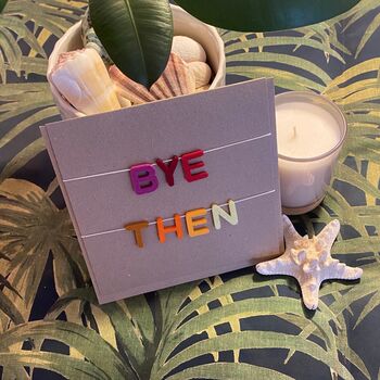 Bye Then Mini Garland Goodbye Card And Decoration, 2 of 2