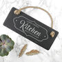 Personalised Our Kitchen Slate Hanging Sign, thumbnail 3 of 5